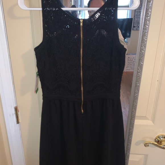 NWT!! Lilly Pulitzer black lace top dress - Picture 2 of 4